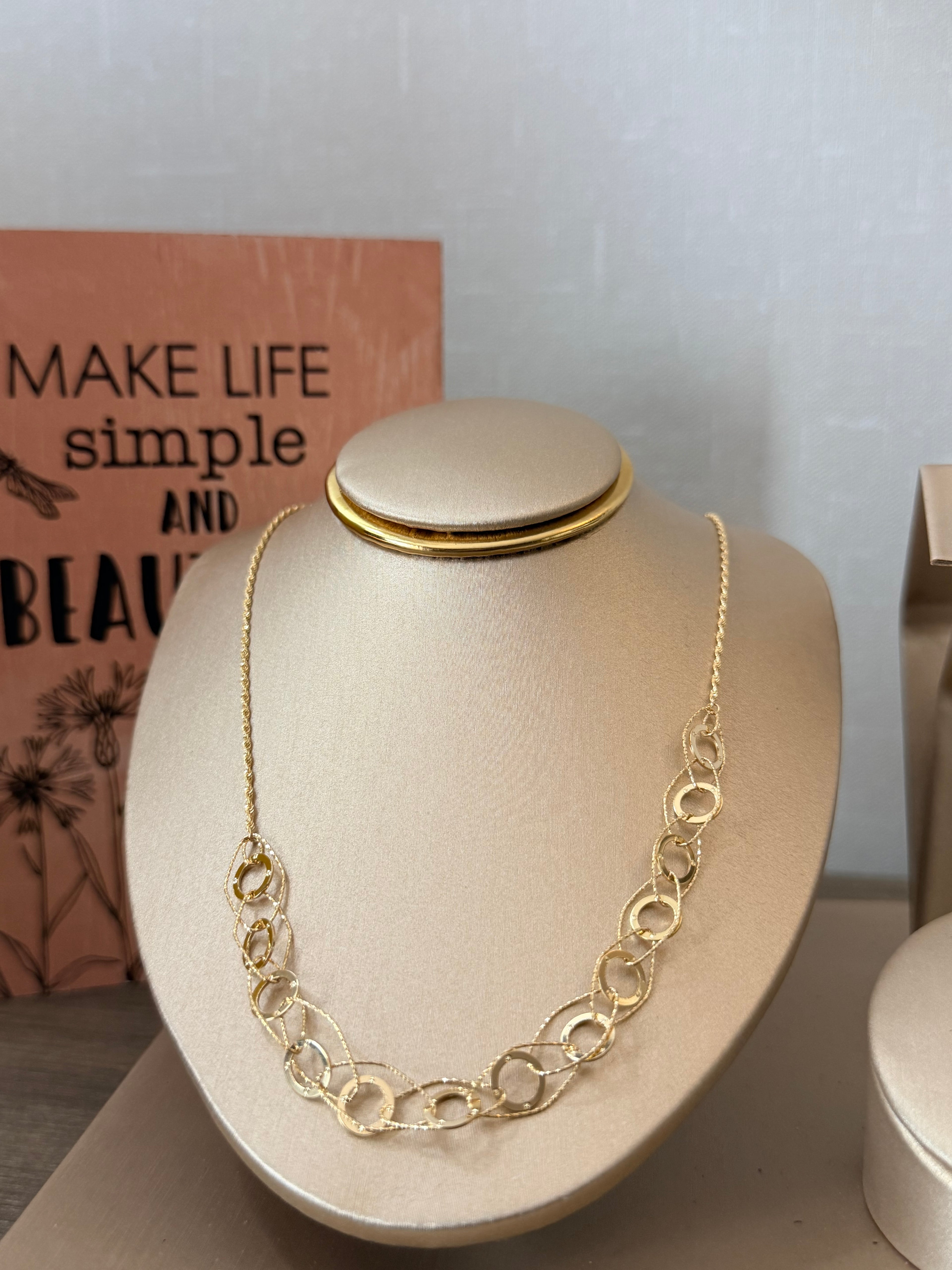 18karat gold string necklace