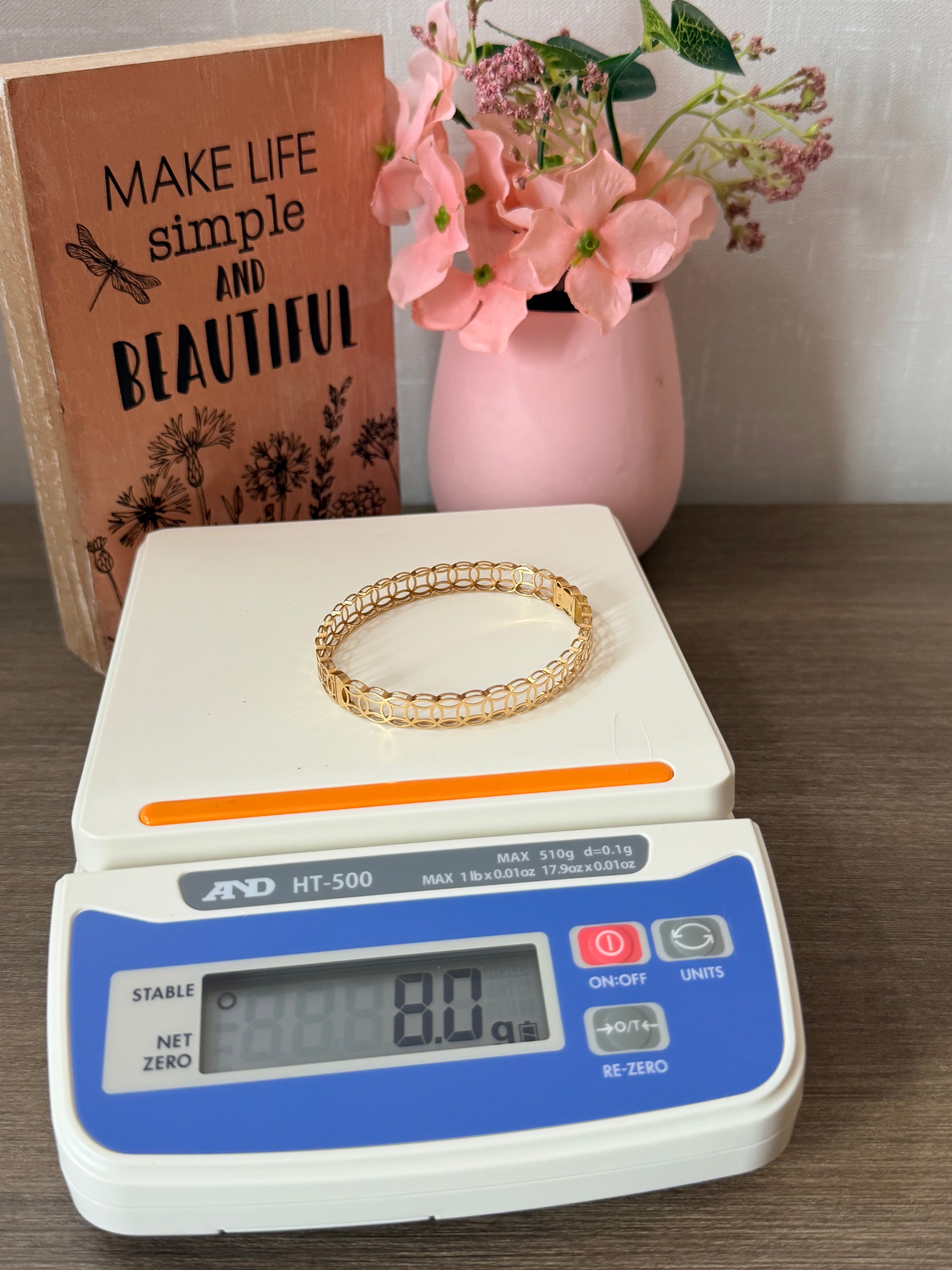 18karat gold unisex bangle