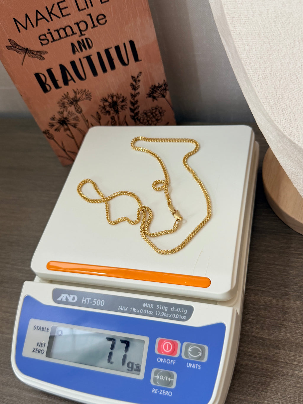 18karat gold Franco chain 22 inches 7.74grams