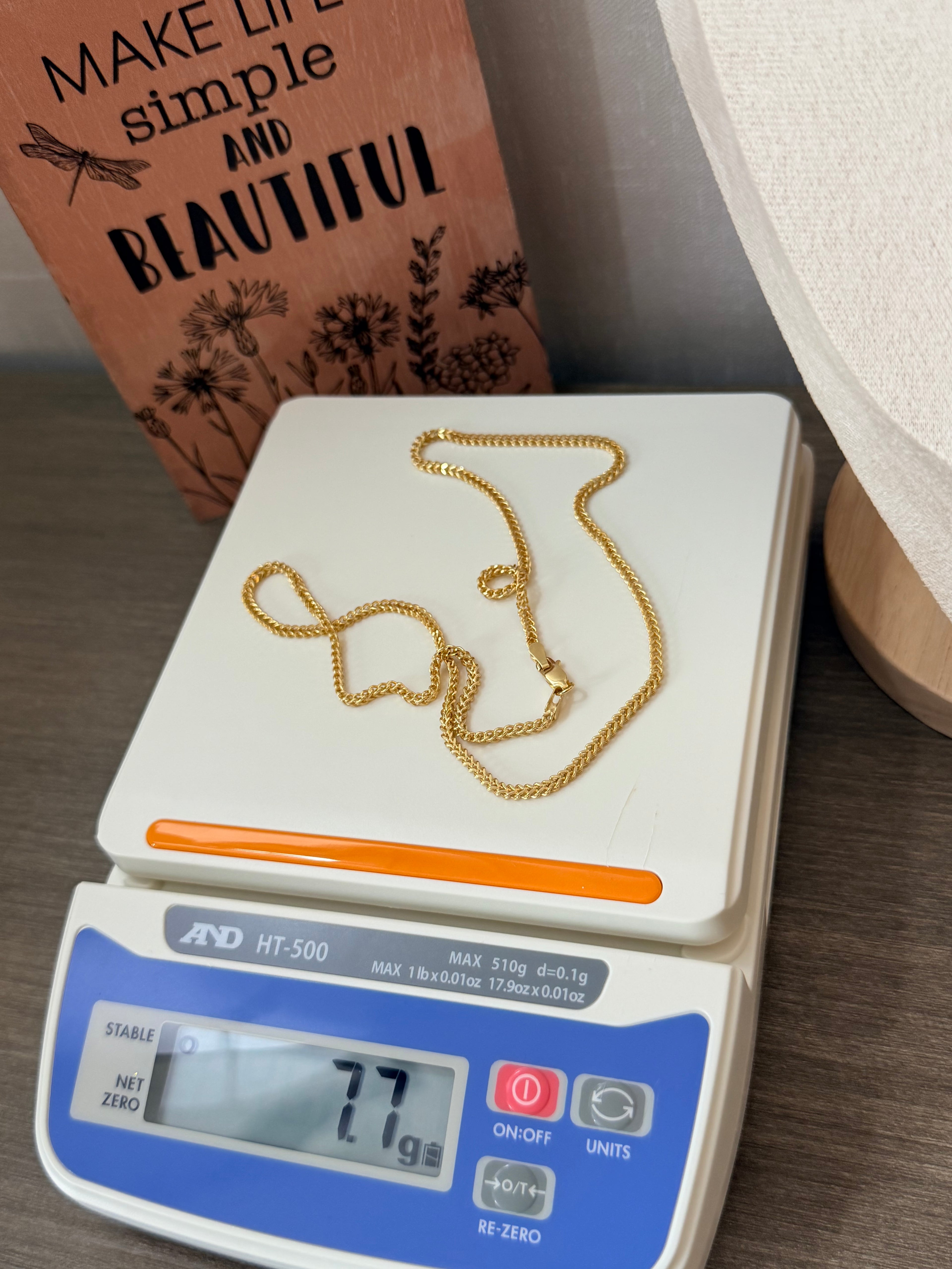 18karat gold Franco chain 22 inches 7.74grams