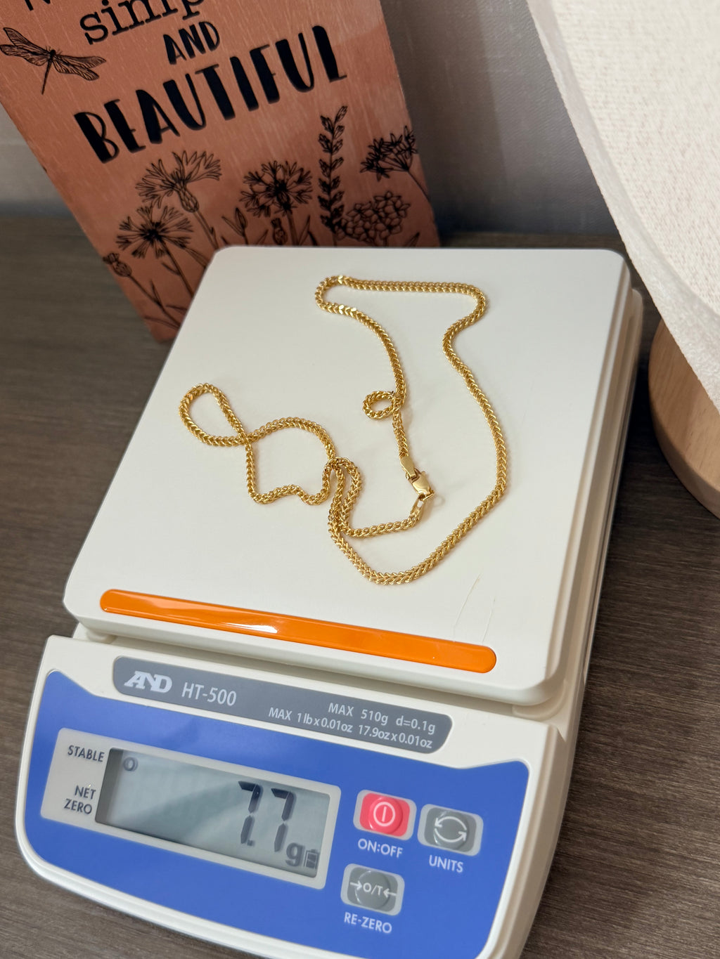 18karat gold Franco chain 22 inches 7.74grams