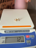 18karat gold 3 toned stud earrings