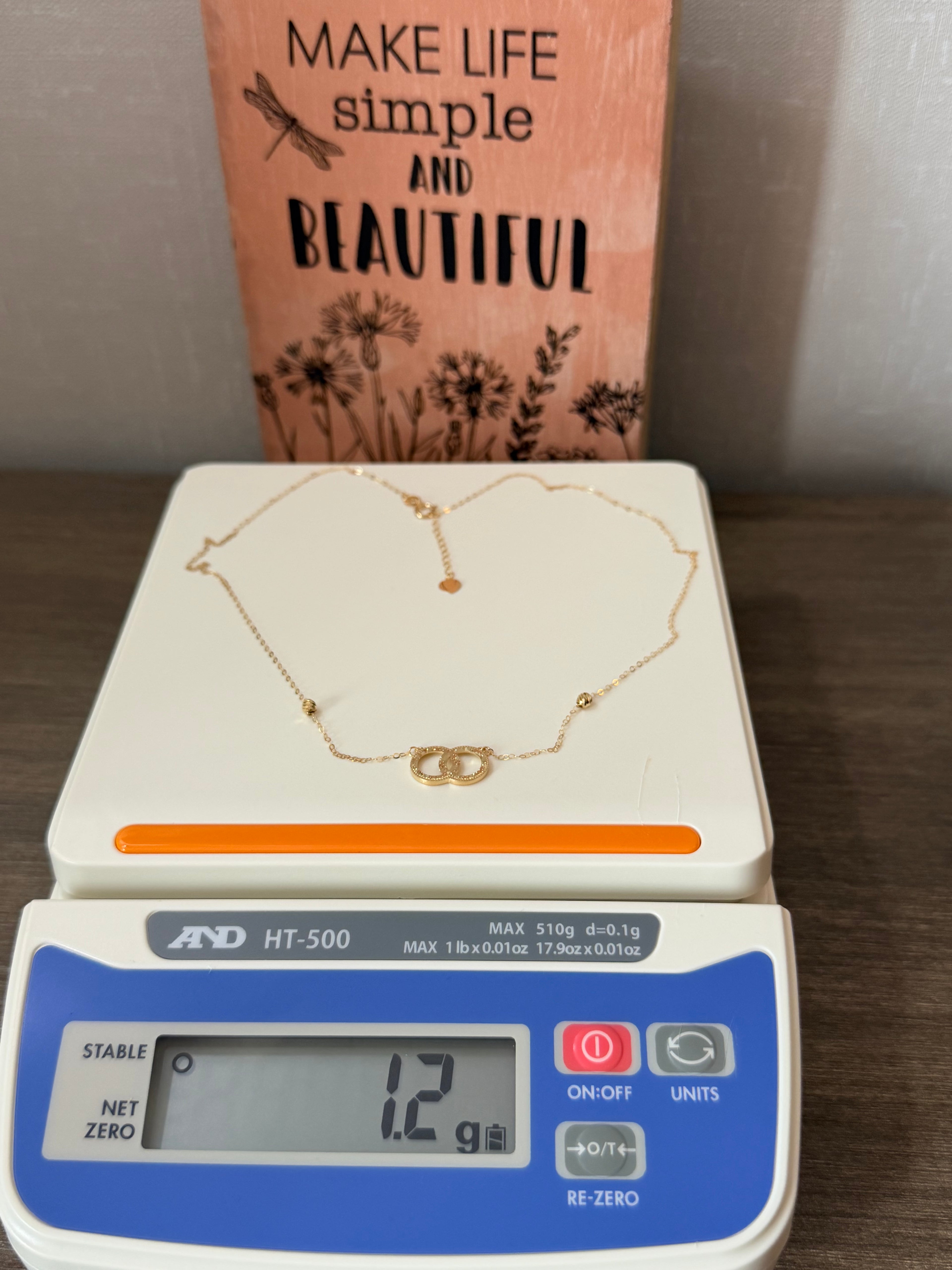 18karat gold minimalist necklace