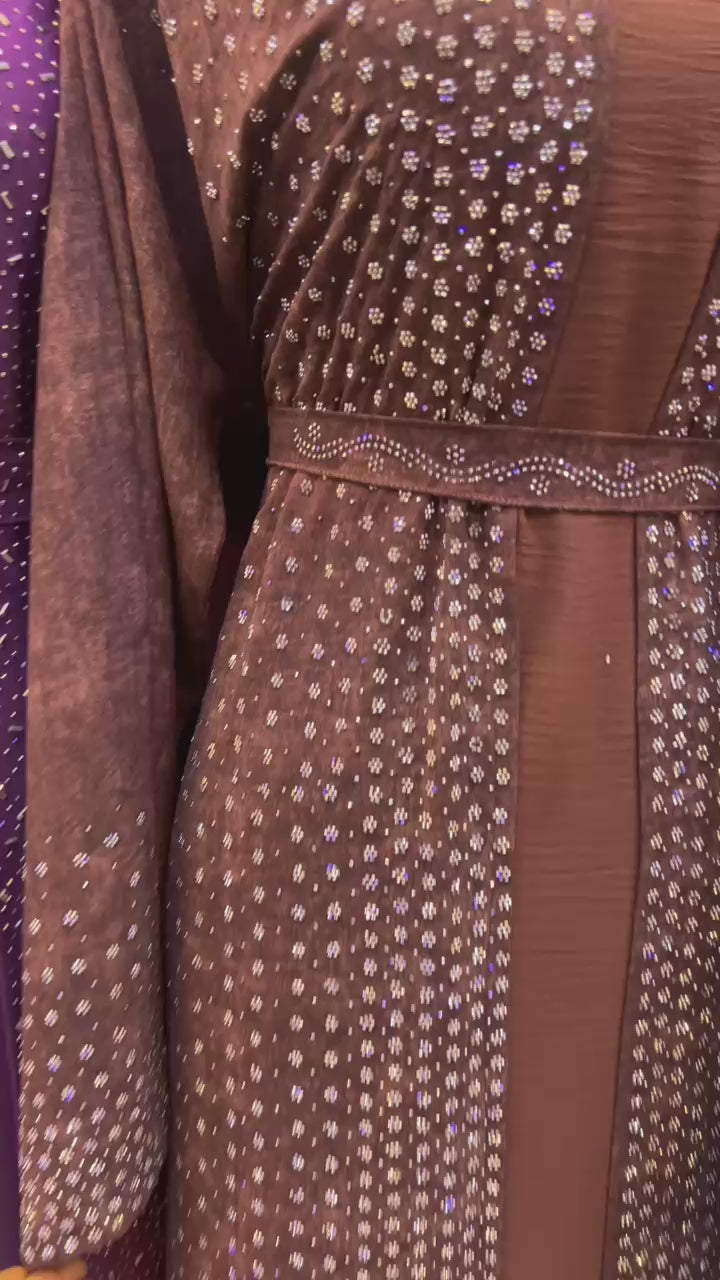 Blossom luxe embellished two piece abbaya